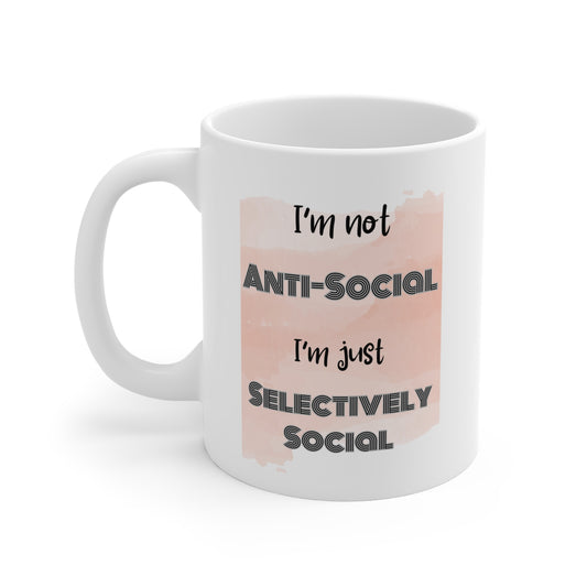 Mug - Anti-social - (11oz/0.33l)