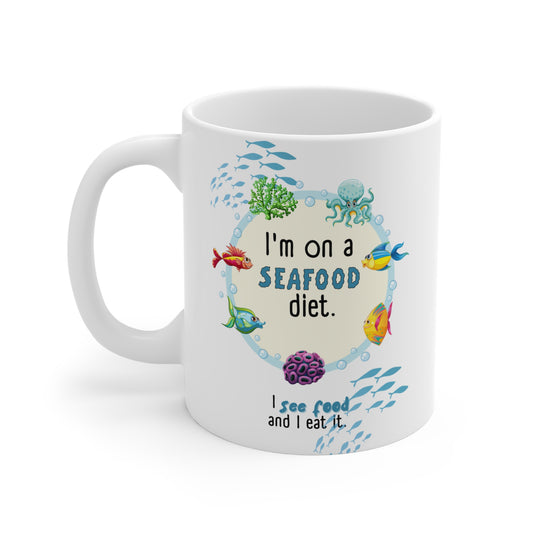 Mug - I'm on a seafood diet (11oz/0.33l)