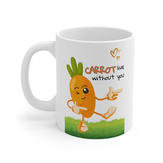 Mug - Carrot live without you - (11oz/0.33l)