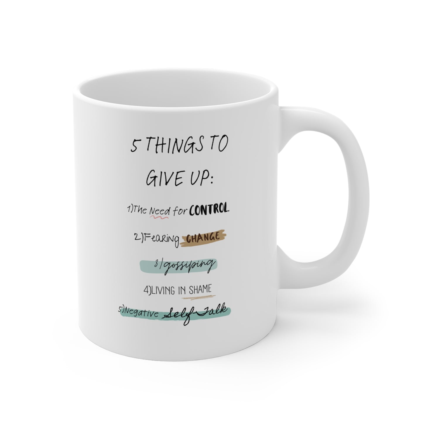 Mug - 5 Things to give up - (11oz/0.33l)