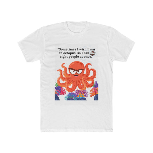 Unisex Cotton Crew Tee - Octopus