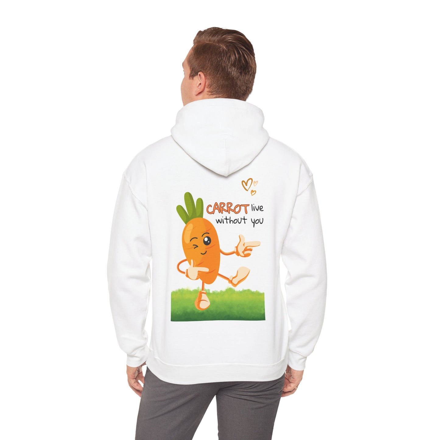 Unisex Heavy Blend™ Hooded Sweatshirt - Carrot live without you