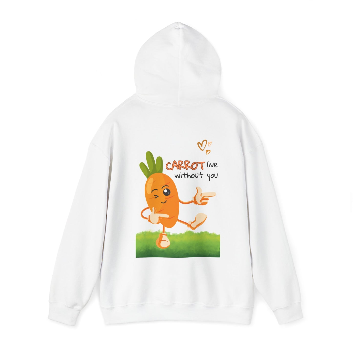 Unisex Heavy Blend™ Hooded Sweatshirt - Carrot live without you